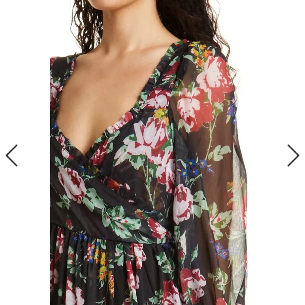 BYTIMO Floral Wrap Bodice Long size S - Picture 2 of 6